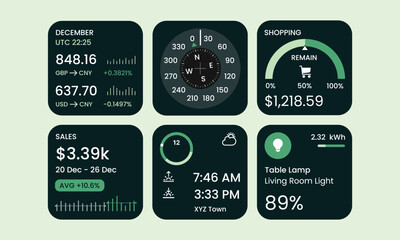 Smart Watch User Interface UI Elements Screen Designs