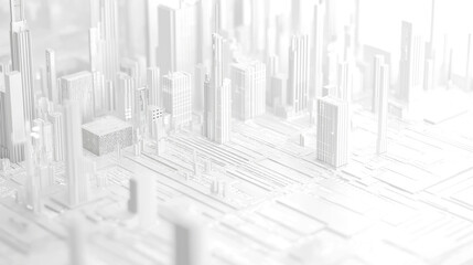 White on white Futuristic Digital Technology background