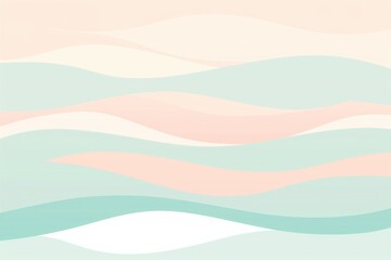 Abstract wavy shapes in soft pastel colors, digital artwork. Smooth flowing lines and curves.