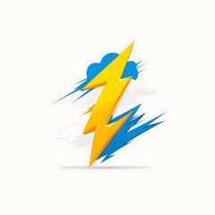 Obraz premium Lightning Strike Graphic Design