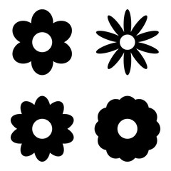 Flower icons set.Flower icon collection.