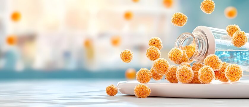 Innovative stem cell therapy showcase healthcare facility digital illustration clinical environment close-up regenerative medicine