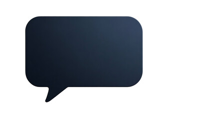 Thought bubble. Dark blue speech bubble illustration, cut out transparent