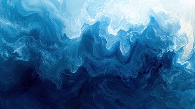 mesmerizing, blue, ocean, serene, nature, A beautiful and serene image of a gradient background showcasing the mesmerizing shades of ocean blue water from an eye level perspective illustration
