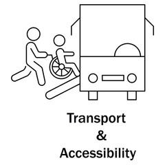 Transport & Accessibility Icon. Vector Design