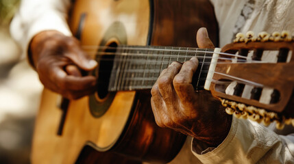 Fototapeta premium World music artists - Focus on capturing the musician's emotional connection to their music. 