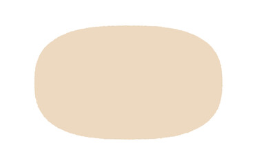 手描きのシンプルでおしゃれなベージュの’楕円形 - 背景やフレーム･ラベルなどデザインパーツ素材