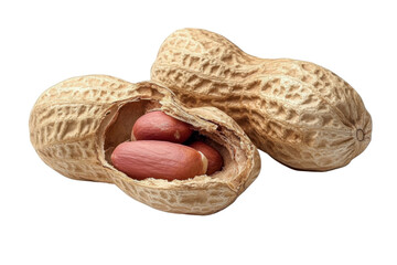 peanuts in shell - closeup of opened and unopened peanuts