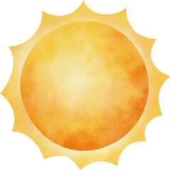 watercolor sun