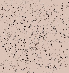 Dark Chip Terrazzo Seamless Pattern on Beige Background – Bold Organic Decorative Texture Design