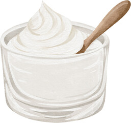 watercolor yogurt
