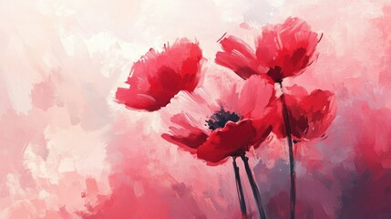 Abstract red and pink flower photography