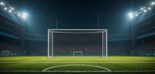 football stadium with spotlights