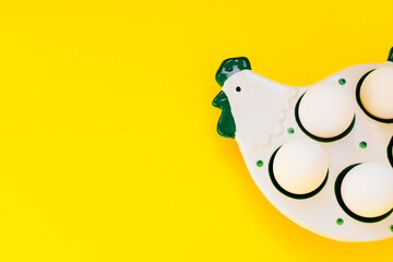 Stand for great eggs in the rustic style in the shape of a trigger