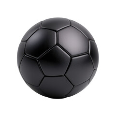 A modern black soccer ball with a classic pentagonal design, perfect for sports photography. transparent background.