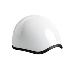 A sleek white hard hat symbolizing safety and construction professionalism. transparent background.