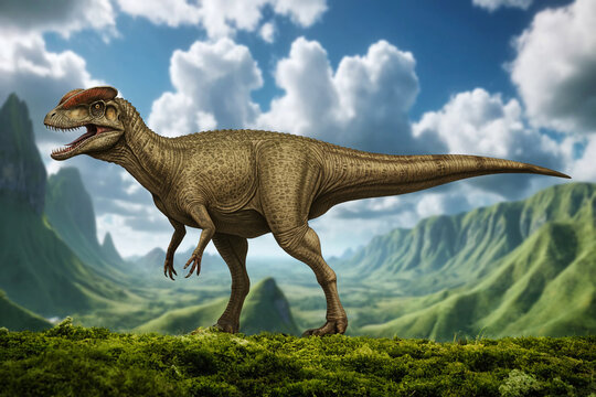 Dilophosaurus, Early Jurassic theropod with distinctive dual head crests