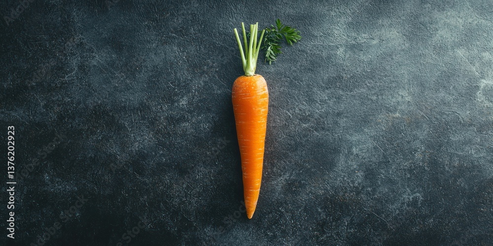 Aufkleber isolated carrot on plain surface with no distractions