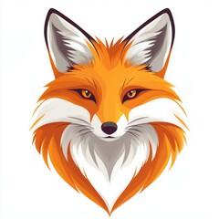 Obraz premium Colorful illustration of a fox featuring detailed fur and vivid facial expressions that capture its natural elegance and charm
