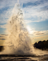 Icelandic Geyser Strokkur. Great tourist attraction on Golgen Circle Iceland.