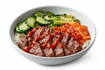 Fototapeta premium Classic Bibimbap with Marinated Beef and Gochujang