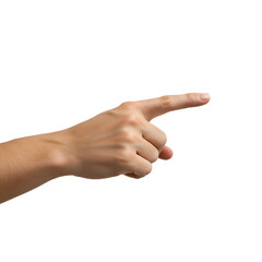 "Pointing Hand: Realistic Close-Up with Extended Index Finger"