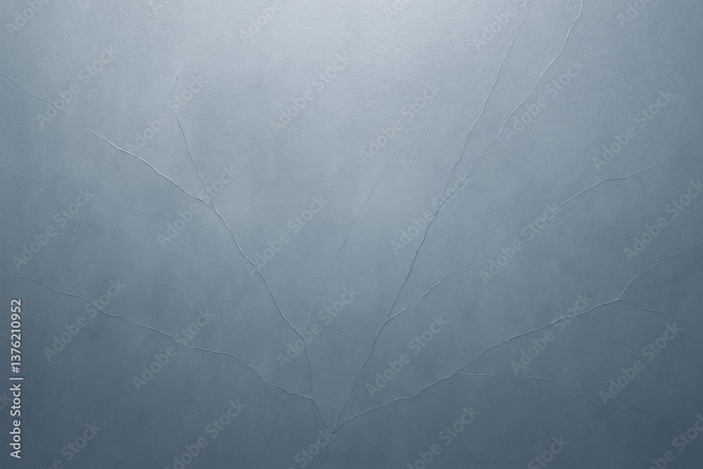 Poster thin cracks are spreading across a gray concrete wall, resembling branches of a tree or veins, creat