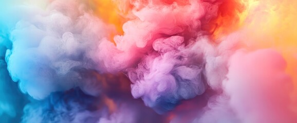 Naklejka premium Dreamy chromatic smoke texture with smooth transitions and soft glow