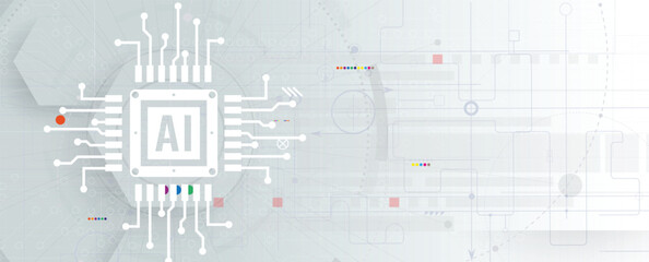 Artificial intelligence and network concept