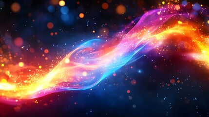 Fototapeta premium An intense close-up of a glowing matchstick flaring up with vivid orange flames and smoky ambiance