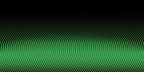 Abstract black background and green ball