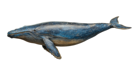Humpback whale sculpture for marine life appreciation