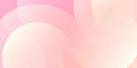 Minimalist banner background, pastel colorful, pink and yellow gradations. Circle effect style geometric, abstract background.