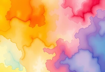 Fluid blend of warm and cool watercolor washes, vibrant and textured, flow, painting