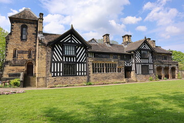 Fototapeta premium Shibden Hall in Halifax, a beautiful historic english manor house. Calderdale, West Yorkshire, England, UK.