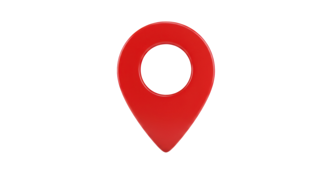 Isolated Red Location Pin