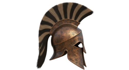 Isolated Spartan Helmet