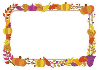 植物■秋の葉のフレーム