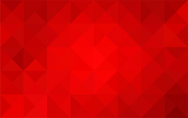 Fototapeta premium Mosaic red pixel background. Geometric triangle pattern background. Artistic puzzle background.