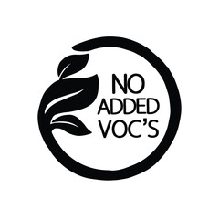 sign no added voc silhouette monochrome vector hand drawn illustration