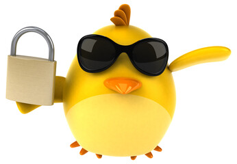 Yellow bird - 3D Illustration