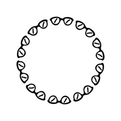 シンプルな手書きのかわいいメガネフレーム