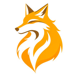 Obraz premium Fox logo isolated on a white transparent background