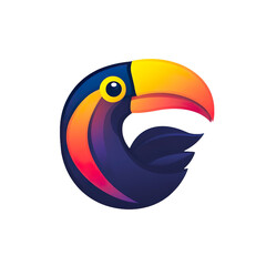 Obraz premium Toucan logo isolated on a white transparent background