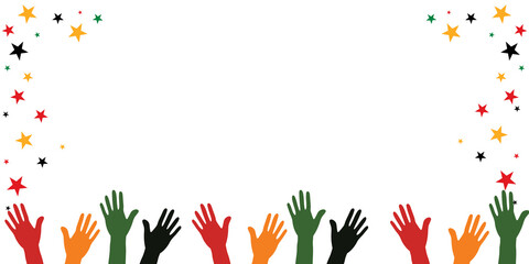 Fototapeta premium Emancipation Day PNG Banner, background. African-American Independence Day, June 19. Juneteenth Freedom Day