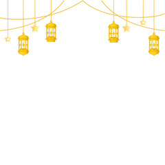 golden lantern and star decoration