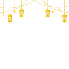 golden lantern and star decoration
