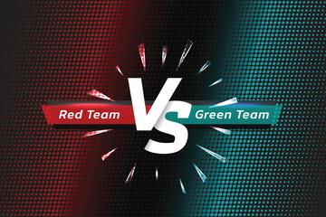 Versus background design. Two tone illustration. Battle banner match with vs letters for competition and confrontation.