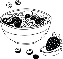 vector illustration of berries in a Strawberry 
