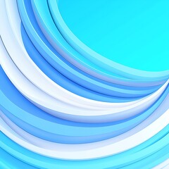 Abstract Blue & White Curves